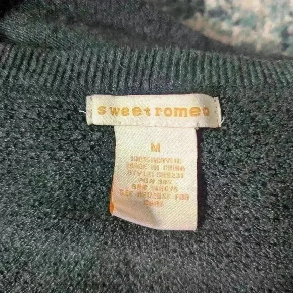 Sweet Romeo Gray Woven Long Sleeve Crew Neck Blouse - Picture 5 of 6